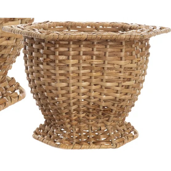 Traditional Wicker Hexagon Planter, Small For Sale - Image 3 of 3