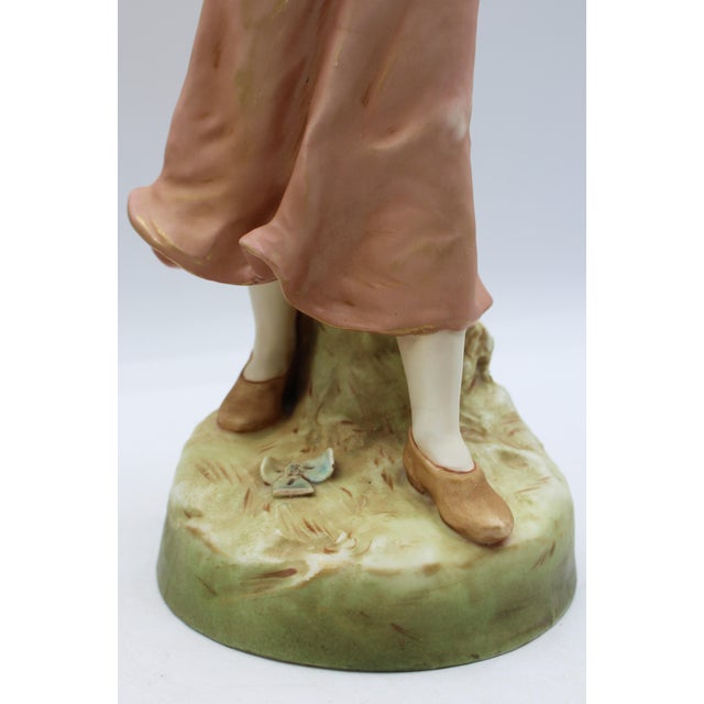1912-1918 Pair of Royal Dux Bohemia Porcelain Figures For Sale - Image 9 of 12
