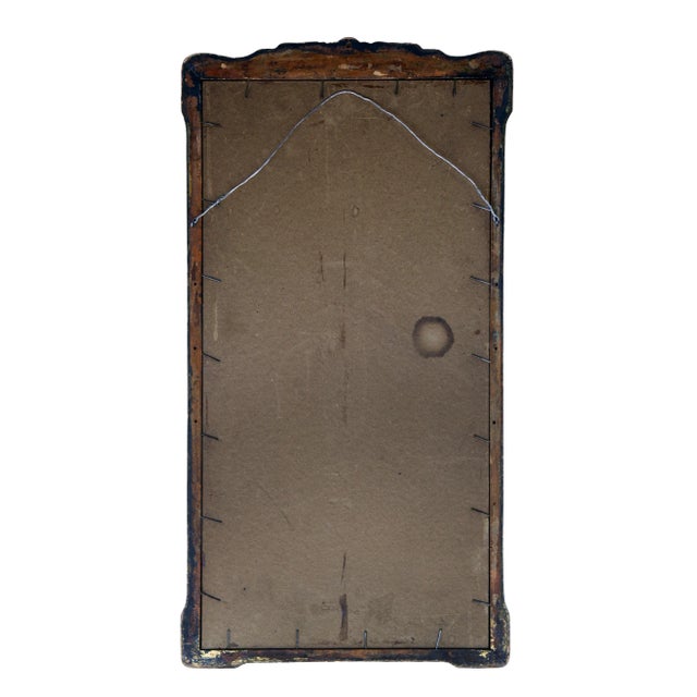 Small 1940s Gold Framed Wall Mirror For Sale - Image 4 of 7