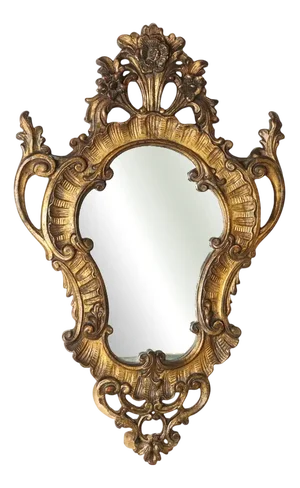 Rococo Style Gilded Linden Mirror, 20th Century