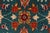 Shabby Chic Shabby Chic 1990's Pak-Persian Teal/Orange Wool Rug - 6'3'' X 9'3'' For Sale - Image 3 of 9