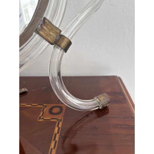 Brown Murano Glass Table Mirror, 1949 For Sale - Image 8 of 11