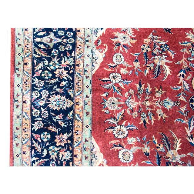 Vintage Indian Tabriz-Style Rug For Sale - Image 11 of 15