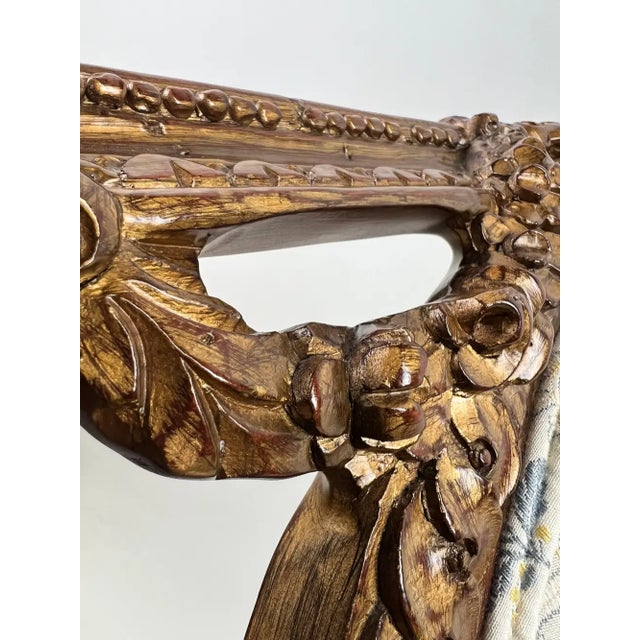 Vintage French Louis XVI Style Oak Side Chairs, Carved Cameo Back, Pair For Sale - Image 14 of 15