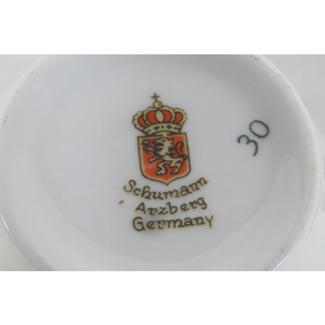 Schumann Arzberg Germany Bone China Flowers Tea Cup and Saucer Set 4650b For Sale - Image 9 of 12
