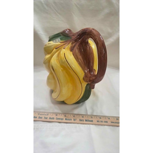 1970s 1970s Majorca Imported From Italy Hand Painted Banana Themed Pitcher Like New For Sale - Image 5 of 9