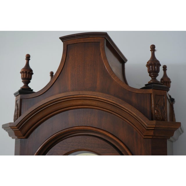 Ridgeway Gothic Walnut Tall Case Grandfather Clock For Sale - Image 10 of 18