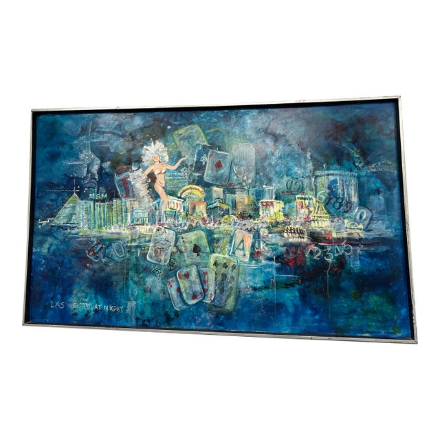 “Las Vegas at Night” Abstract by Barbara Enders. For Sale