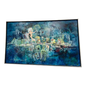 “Las Vegas at Night” Abstract by Barbara Enders.