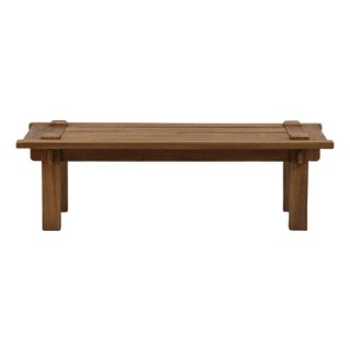 Rustic Wood Beam Coffee Table For Sale