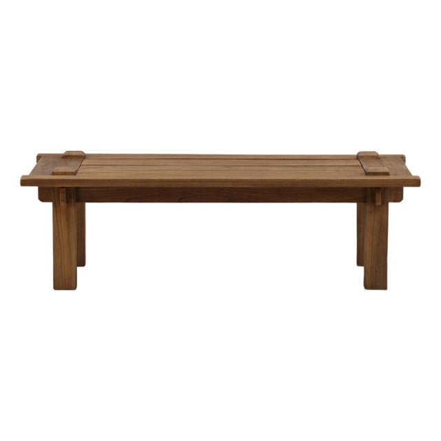 Rustic Wood Beam Coffee Table For Sale