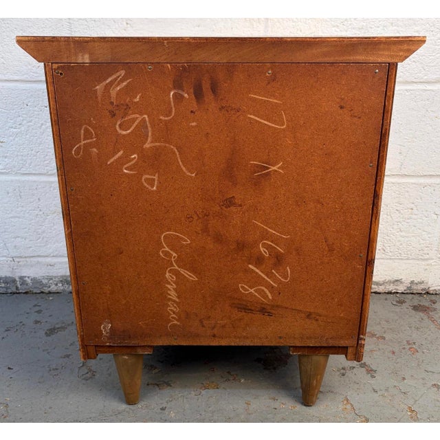 Mid 20th Century Modern Cane and Walnut Nightstand For Sale - Image 12 of 13