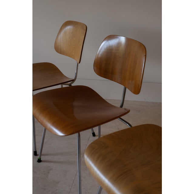 Wood 1950s Charles and Ray Eames DCM Dining Chairs by Herman Miller, Usa For Sale - Image 7 of 13