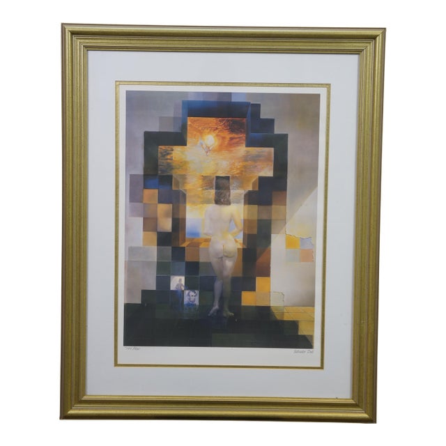 Late 20th Century Salvador Dali Abraham Lincoln in Dalivision Optical Illusion Lithograph 32" For Sale