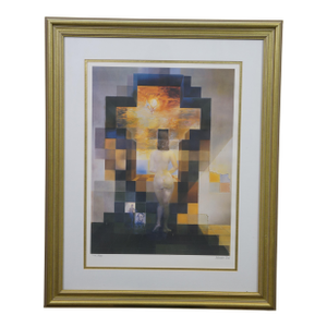 Late 20th Century Salvador Dali Abraham Lincoln in Dalivision Optical Illusion Lithograph 32"