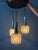 Vintage Frosted Glass Cascade Pendant Lamp For Sale - Image 3 of 11