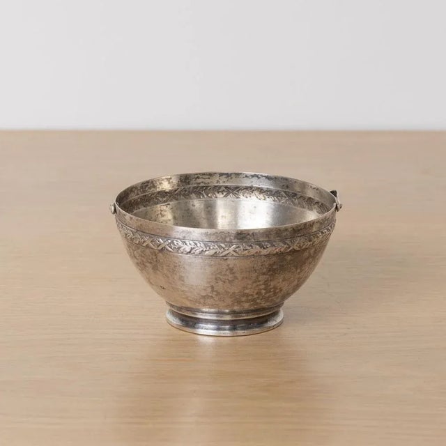 Metal Petite French Metal Bowl 1930s For Sale - Image 7 of 11