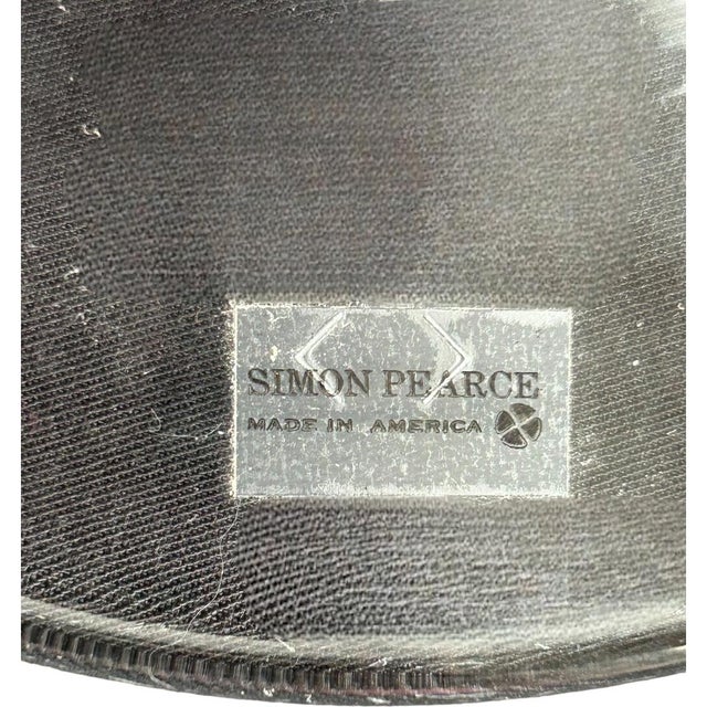 1980s Vintage Simon Pearce Large Glass Footed Vase For Sale - Image 9 of 9