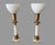 Vintage Alabaster & Bronze Table Lamps Neoclassical Marble Column Matching - a Pair For Sale - Image 6 of 9