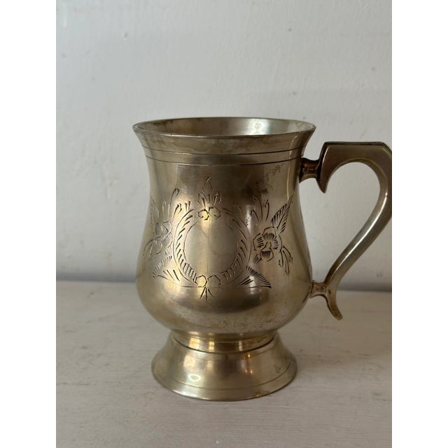 Vintage English Silverplate Tankard Vessel For Sale - Image 4 of 7