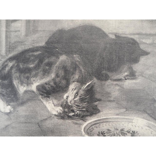 Théophile Alexandre Steinlen Cats gnawing a bone, 1933 Lithograph on vellum Signed in the plate On fine Arches vellum 20 x...