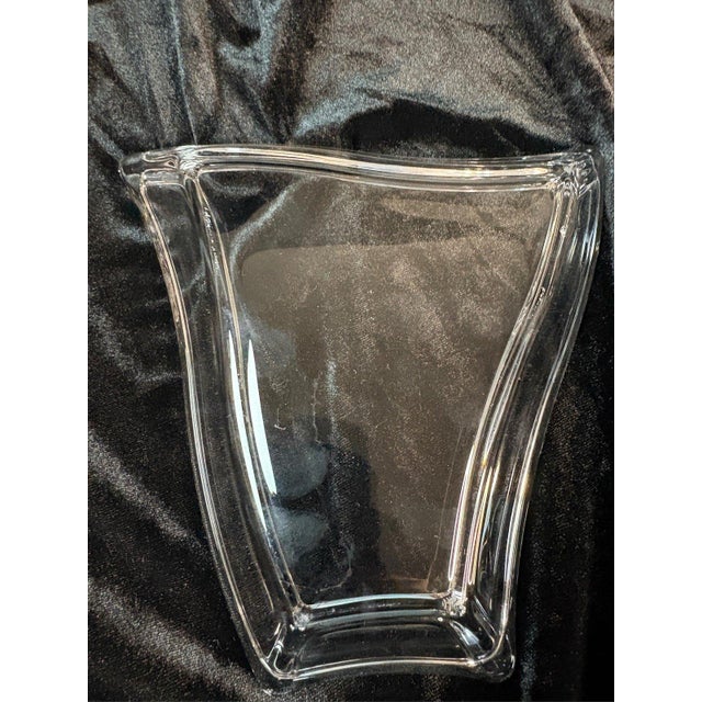 Set of 3 Luigi Bormioli Italy Clear Crystal Triangle Serving Dishes For Sale - Image 4 of 7
