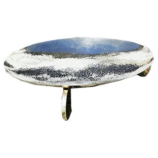 Art Deco Style Silver Centerpiece from Manuel Dias, 1990s For Sale