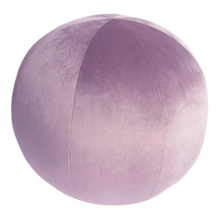 Velvet Ball Pillow, Lilac For Sale