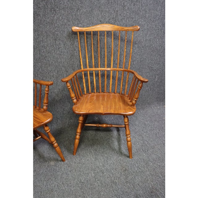 Tell City Colonial Style Maple Chairs Set/6 For Sale - Image 10 of 13