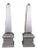 Mid-Century Modern Sleek Large Silver-Finish Industrial Obelisks- a Pair For Sale