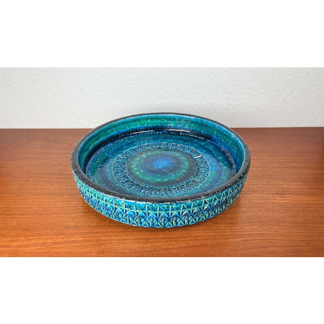 Large Rimini Blue Bowl. Rare in this size with a diameter of 27 cm. This piece has an attribution mark, I am sure that it...