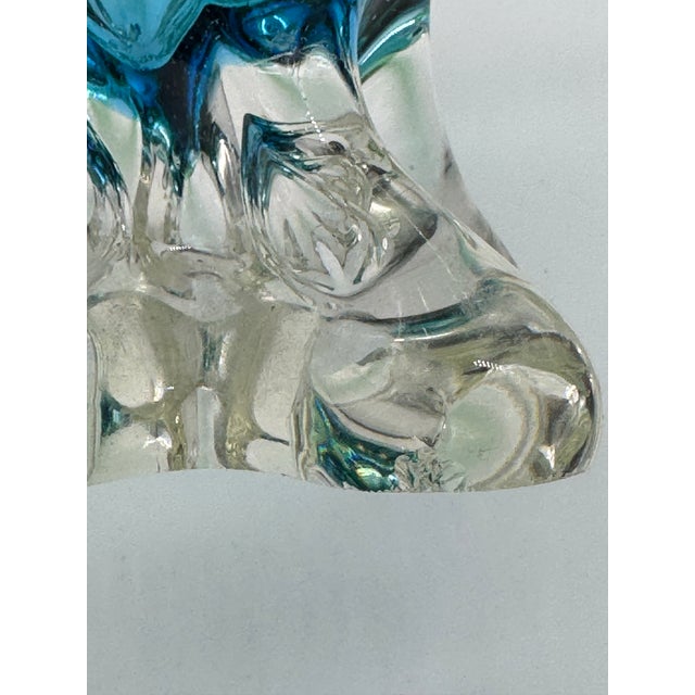 Green Monumental Canadian Chalet Mid-Century Art Glass Stretch Sculpture, Green & Blue, 29" For Sale - Image 8 of 9