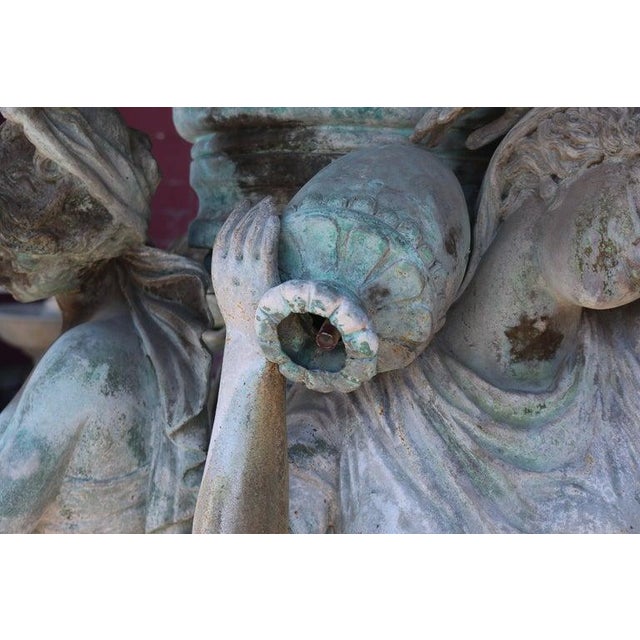 Monumental Classical Greco-Roman Bronze Garden Fountain Life-Sized Females 20th Century For Sale - Image 17 of 18