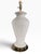 Late 20th Century Decorative White Ceramic Raised Foliate Design Table Lamp For Sale In New York - Image 6 of 18