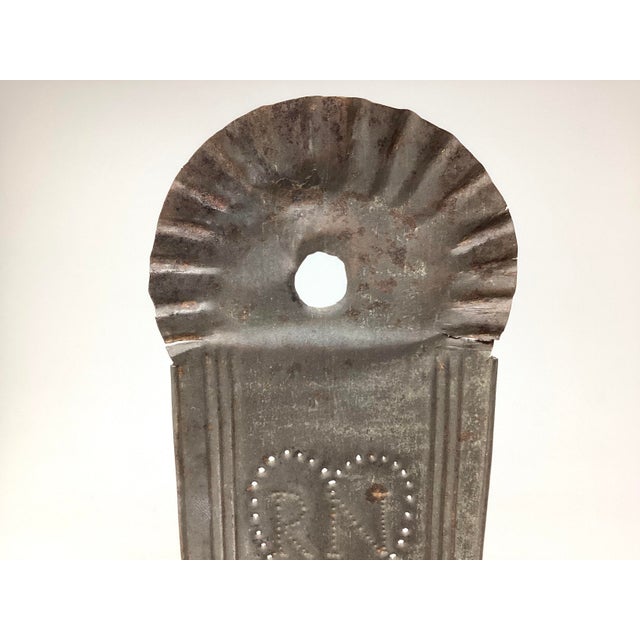 Late 18th Century 18th Century Punched Tin Wall Sconce For Sale - Image 5 of 6