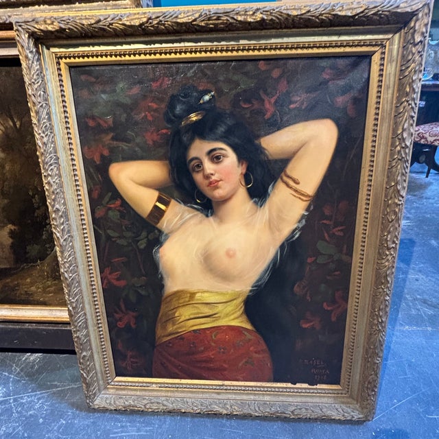 Basel, Nude Odalisque, 1906, Paint, Framed For Sale - Image 11 of 14