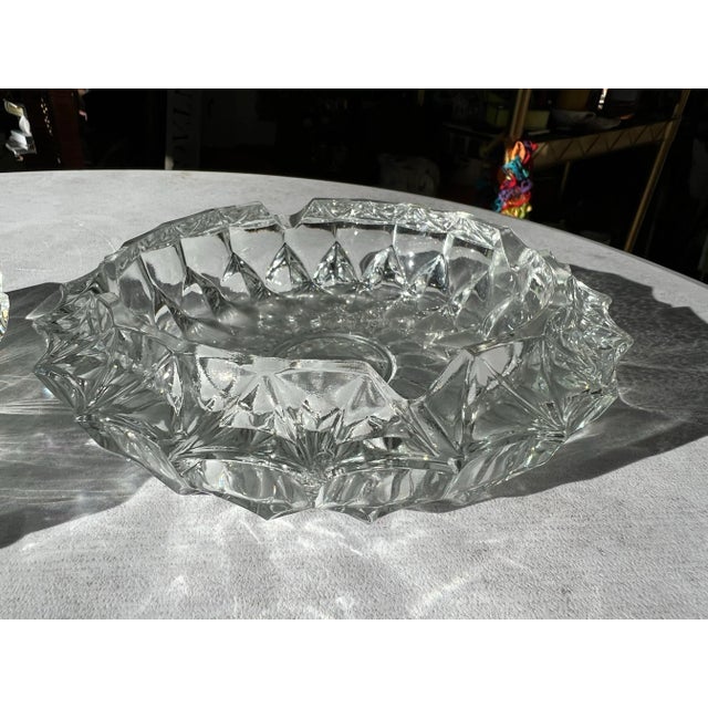 1970s Crystal Ashtrays - a Pair For Sale - Image 4 of 7