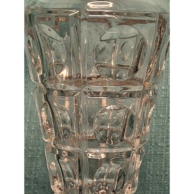 Transparent Antique 14" Tall Victorian Cut Glass Oil Lamp Fluid Burner Snuff Caps C1880 For Sale - Image 8 of 11