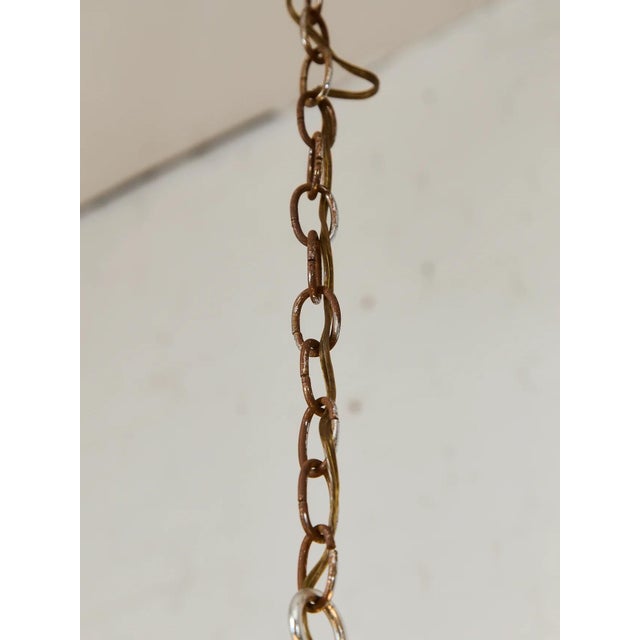 Italian Vintage Chrome Pendant Chandelier For Sale - Image 4 of 7