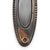 Traditional style recessed keyhole pocket door pull with a simple beaded design. It is stamped steel with a black and...