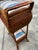 Mid-Century Modern Vintage Large Woven Wicker Double Compartment Standing Sewing Basket For Sale - Image 3 of 12