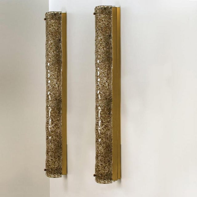 Vintage Brown Glass Wall Light from Hillebrand, Germany, 1960 For Sale - Image 10 of 10