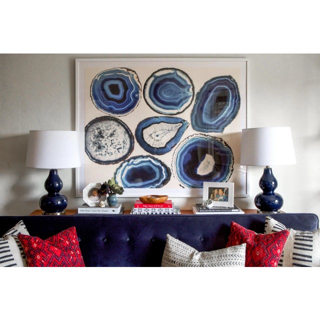 Blue Agate Gem Stones Photographic Fine Art Print - 50" X 40" For Sale - Image 4 of 6