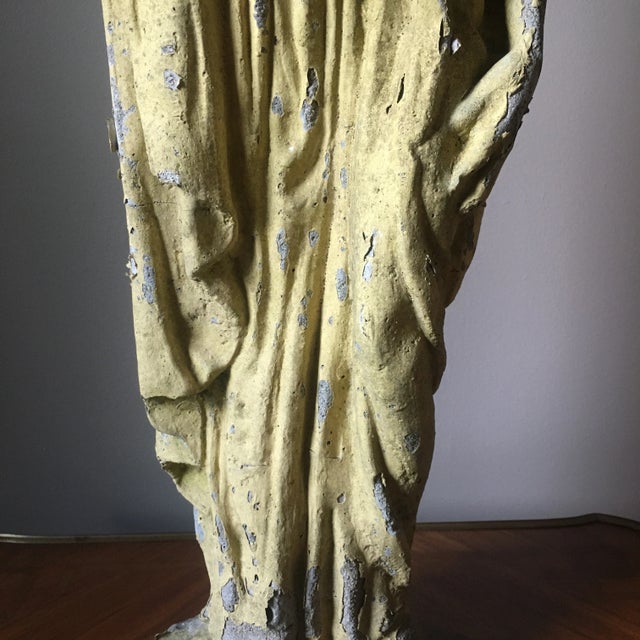 Early 20th-Century Weathered Classical Female Garden Statue For Sale In South Bend - Image 6 of 12
