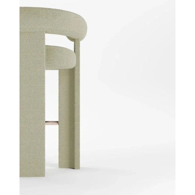 Cassette Bar Chair in Bouclé Beige by Alter Ego For Sale - Image 4 of 5