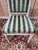 Louis XVI Style Chairs in Painted Wood and Striped Velvet, 1970s, Set of 6 For Sale - Image 6 of 10