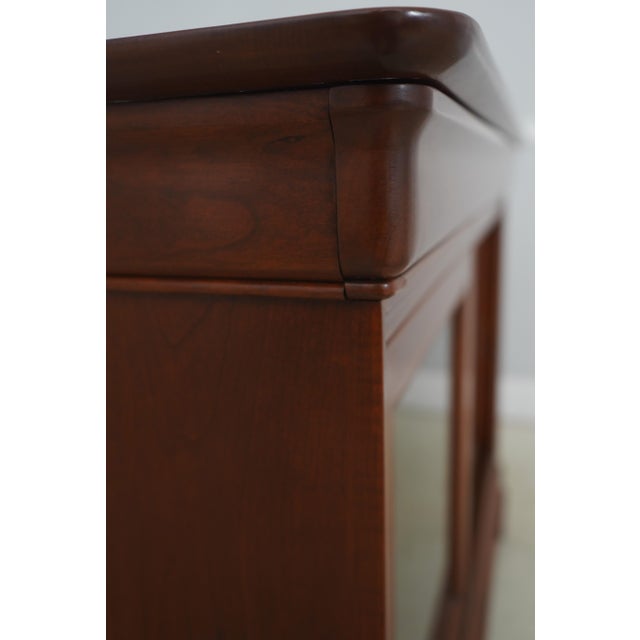 Stickley Cherry Sliding Door Media Entertainment Cabinet For Sale - Image 12 of 18
