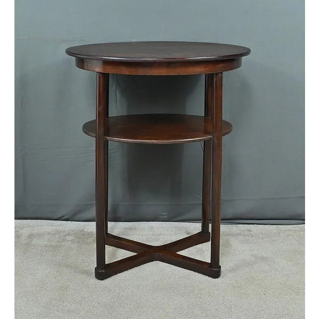 Art Deco Beech Pedestal Table by J. Hoffmann, 1930s For Sale - Image 3 of 13