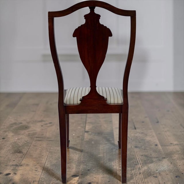 1940s 1930s Neoclassical Style Mahogany Side Chairs W/ Carved Rams & Urns - Pair For Sale - Image 5 of 7