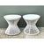 Mid-Century Modern Vintage White Stick Rattan Hourglass Tables - A Pair For Sale - Image 3 of 12